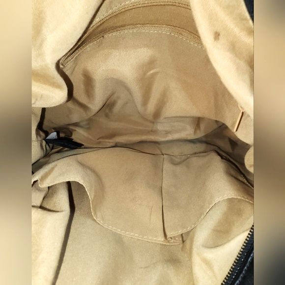 Stone & Co. Black, Tan & Taupe Leather Shoulder Bag 12.5"X9.5"X3.5" - Picture 9 of 12